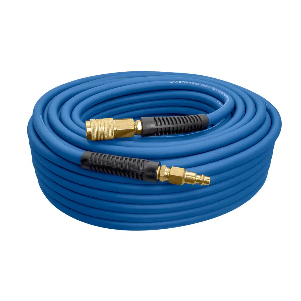 Estwing 1/4-Inch x 100-Foot PVC/Rubber Hybrid Air Hose with 1/4-Inch NPT Brass Fittings (E14100PVCR)