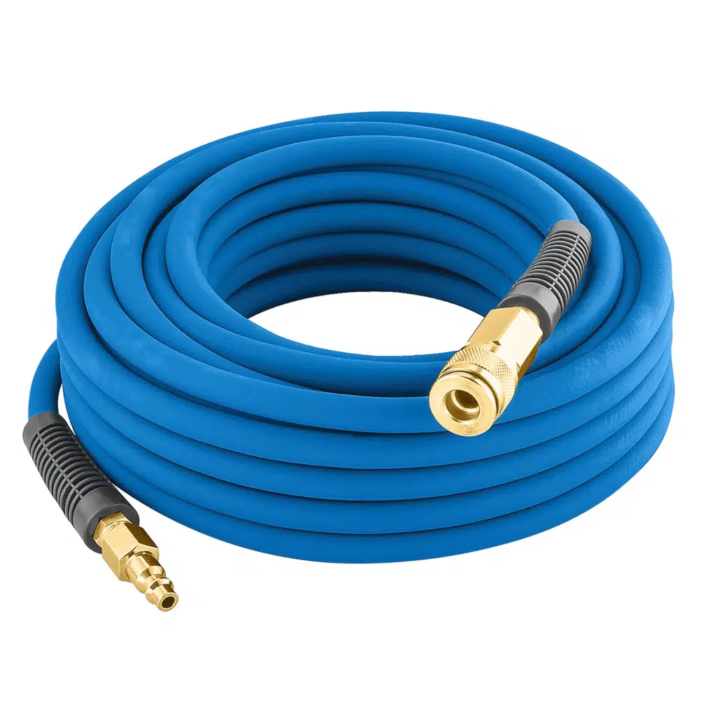 Estwing 3/8-Inch x 50-Foot PVC/Rubber Hybrid Air Hose with 1/4-Inch NPT Brass Fittings (E3850PVCR)