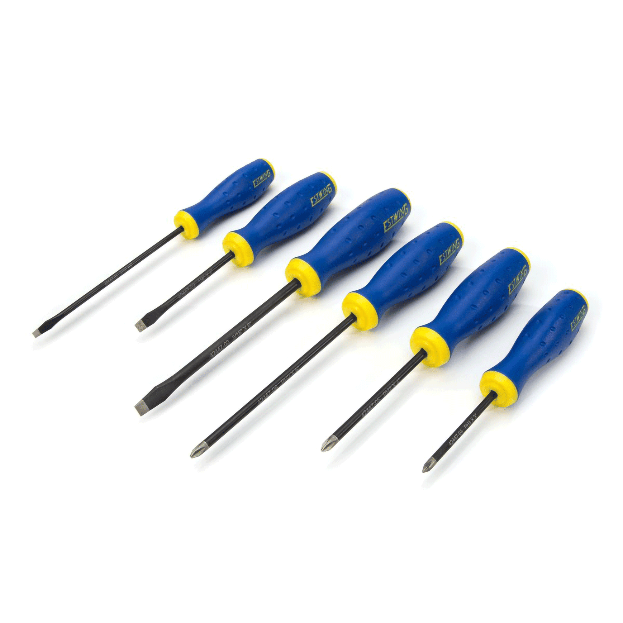 6Piece Phillips and Slotted Diamond Tip Screwdriver Set Estwing