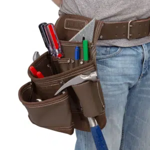 9-Pocket Leather Contractor's Tool Pouch (94748)