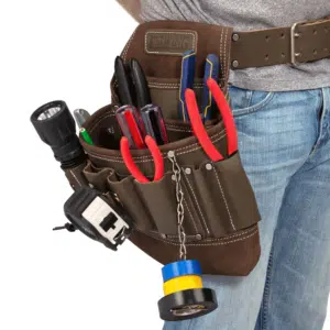 8-Pocket Leather Electrician's Tool Pouch (94749)