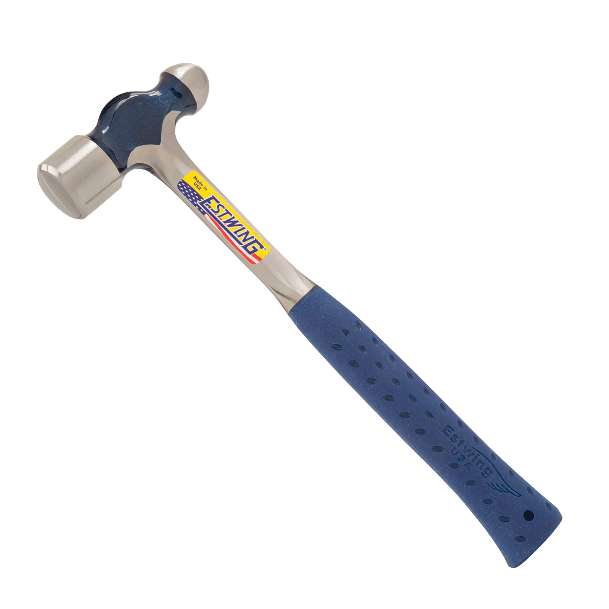 ESTWING Ball Peen Hammer - 24 oz Metalworking Tool with Forged Steel  Construction & Shock Reduction Grip - E3-24BP