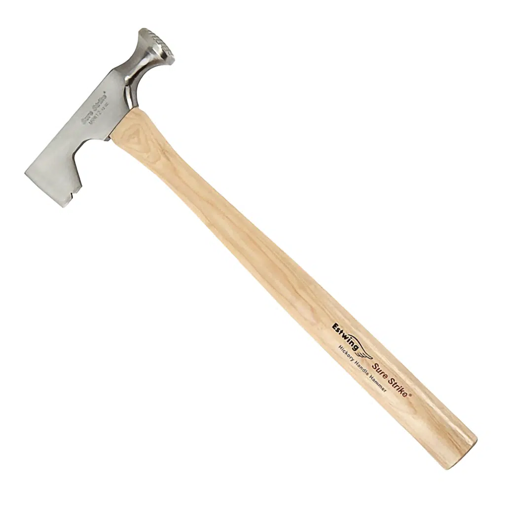 Estwing Ball Peen Hammer - 12 oz Metalworking Tool with Forged Steel Head & Hickory Wood Handle - MRW12BP