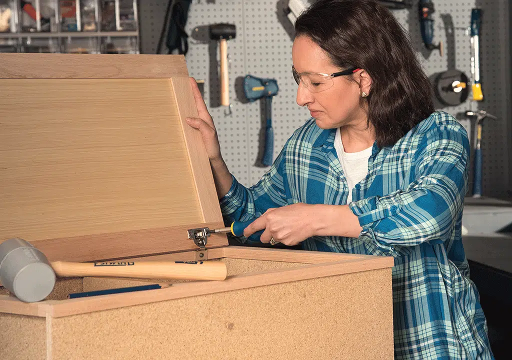 Assembling a Cabinet with a Screwdriver