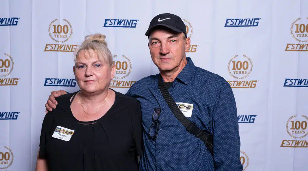 Estwing 25-Year Club honoree, Dobrivoj Kljaic and his wife Gordana